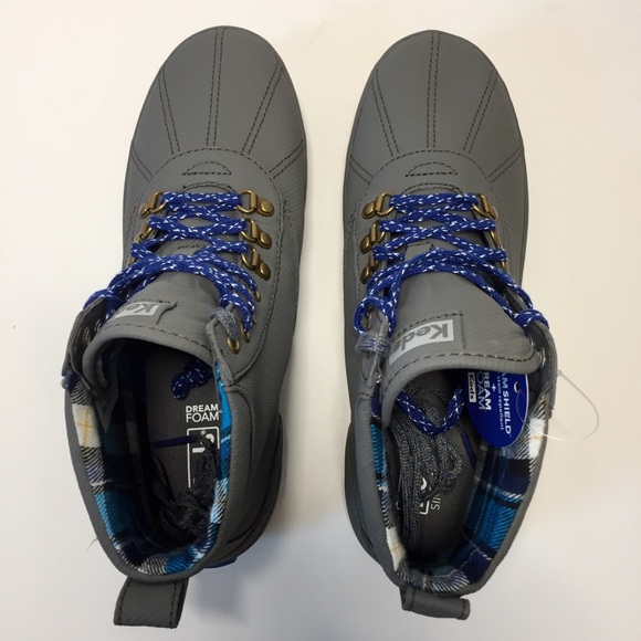 Keds Gray Scout Matte Twill WX chunky Ankle Boots - Picture 16 of 16